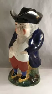 ANTIQUE STAFFORDSHIRE TOBY JUG PITCHER FIGURAL MAN - Picture 1 of 11