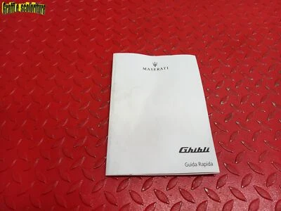 LIBRETTO USO E MANUTENZIONE MASERATI GHIBLI ANNO 2021 - Immagine 1 di 4