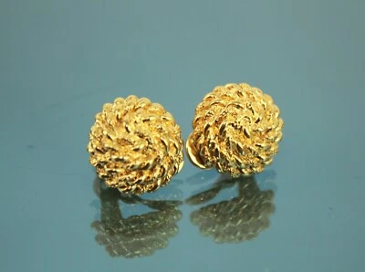 Pendientes Monet de latón tono dorado joyería clip accesorios vintage para mujer Foto 1 de 4