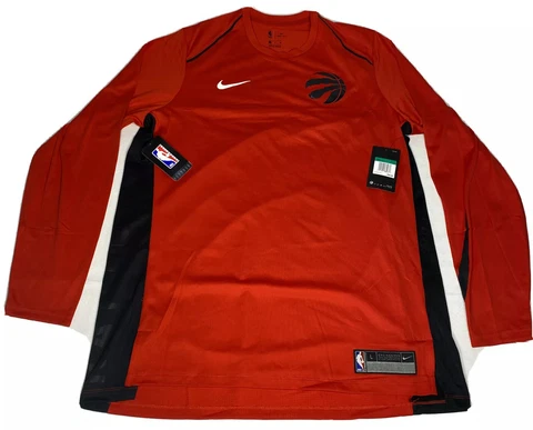 Nike Toronto Raptors XL Shooting Shirt NWT Red Long Sleeve Dri Fit Authentics Cover