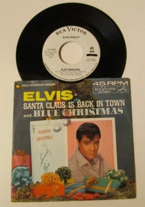 Elvis Presley, Blue Christmas promo 45 rpm w. picture sleeve RCA Victor 447-0647 - Foto 1 di 9