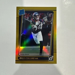 Nico Collins 2021 Panini Donruss #280 Gold Press Proof Rated Rookie D29 - Picture 1 of 2