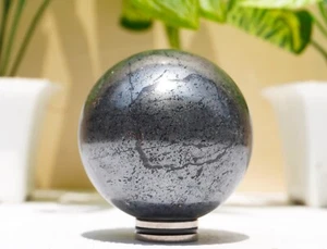 2 Zoll Silber Hämatoid Metaphysische Kristallkugel Kugel - Bild 1 von 7