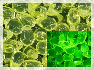 Bohemia Crystal Valley Czech 50-Piece Glass Beads, 6x9mm, Teardrop Transparent - Picture 1 of 4