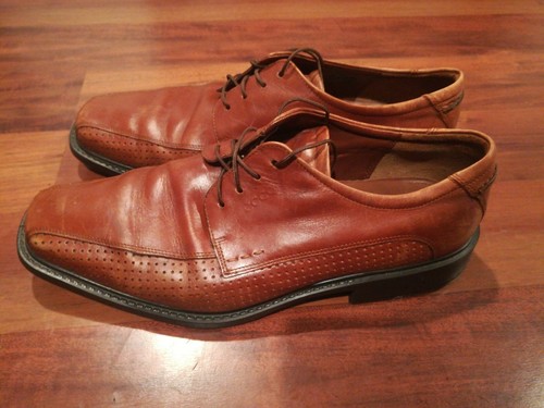 Scarpe eleganti Oxford da uomo ECCO 35884 traforate punta bicicletta marrone taglia 11 11 5