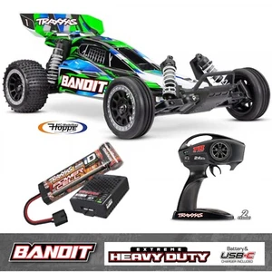 TRAXXAS TRX2425-8-GRN Bandit grün 1/10 2WD Buggy Brushed+Akku und 4 Ampere USB-C - Bild 1 von 7