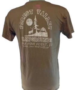Mens David & Goliath Pitch Your Tent With Us Forest Valley Brown Tee T-Shirt - Picture 1 of 3