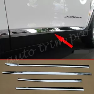 Chrome Door Side Body Molding Protect Cover For Jeep Cherokee KL 2014-2021 Trim - Bild 1 von 10