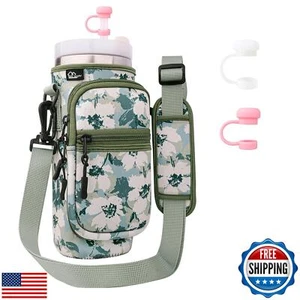 Water Bottle Carrier Bag with Strap Tumble Carrier Bag Pouch with Phone Pocke - Picture 1 of 5