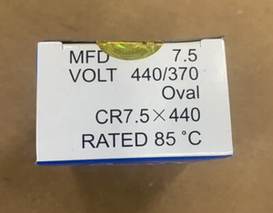 SUPCO CR7.5X440 OVAL RUN CAPACITOR (7.5MFD 440V) - Picture 1 of 4