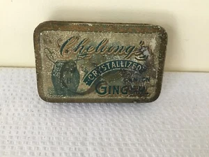 Antique Cheloong's Crystallized Canton Ginger Tin, Edward Benneche & Bro, NY - Picture 1 of 8