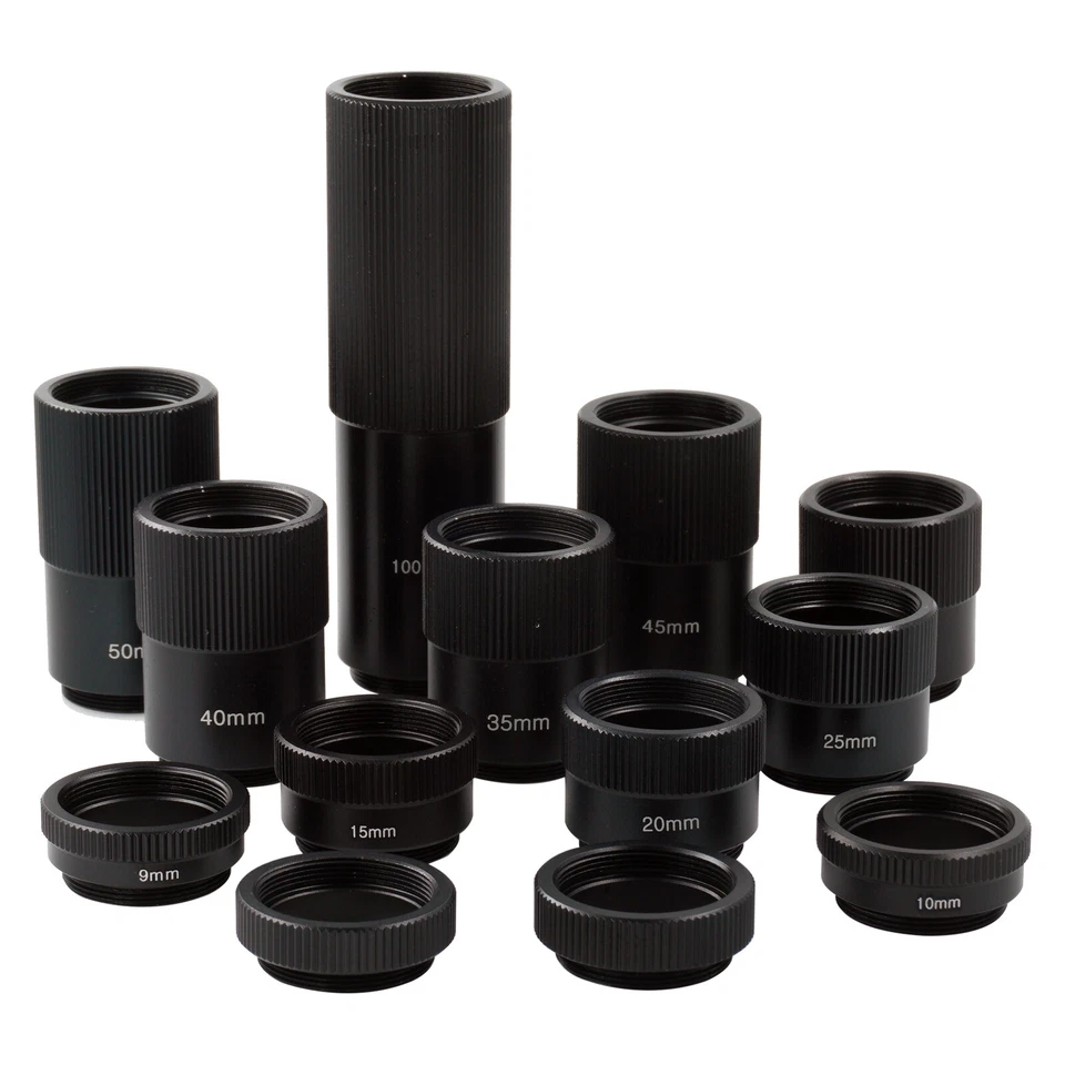 C-Mount 10 20 40 30 50 100mm Lens Adapter Extension Tube for Industrial Camera - Image 1 of 1