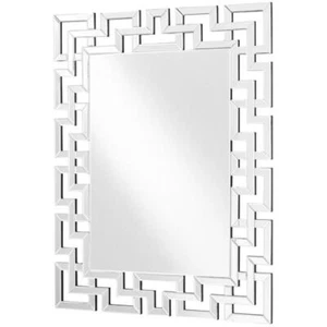Elegant Decor Sparkle 48" x 38" Contemporary Geometric Decorative Clear Mirror - Picture 1 of 4