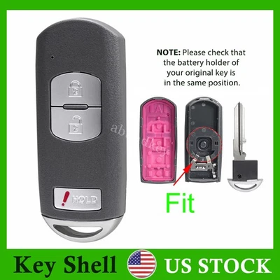 Smart Key Fob Remote Shell Case para MAZDA CX-5 3 CX-3 CX-9 SPEED 3 WAZSKE13D01 - Imagem 1 de 4