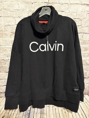 Sudadera para mujer Calvin Klein negra cuello alto rendimiento talla XL Foto 1 de 4