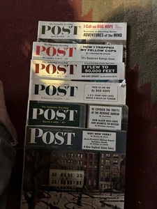 Lot of 6 Saturday Evening Post 1950's Magazines - Picture 1 of 10