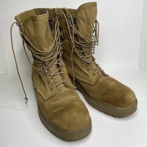 Stivali Belleville taglia 12 uomo marrone Gore-Tex suola Vibram militare sicuri per volare USA - Foto 1 di 15