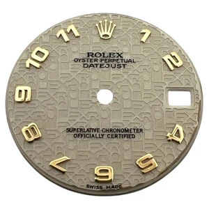 Genuine Rolex Oyster Datejust 31mm Arabic Anniversary Dial Ivory & Gold 68273 - Picture 1 of 4
