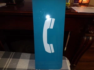 VINTAGE PORCELAIN ORIGINAL TELEPHONE SIGN - Picture 1 of 3
