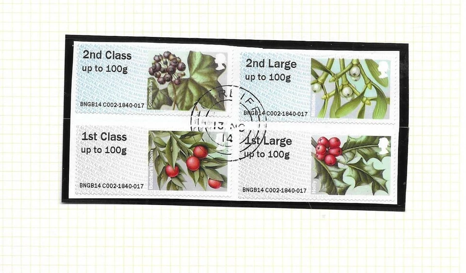 GB 2014 used set, Post & Go: Flowers (3rd) , SG FS 109-, GF33 combined post - Image 1 of 1