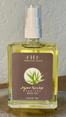 New Farmhouse Fresh FHF Agave Nectar Ageless Body Oil 4 Oz (118ml) - FAST SHIP! - Image 1 of 4