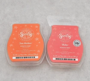 Nuevo en caja Lote de 2 Scentsy Bar Flutter y Dos Puertos Cera 3.2 Fl Oz Retirado Lote de 3 - Imagen 1 de 4