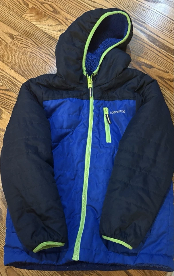 男孩 London Fog 冬季外套 7 码 — 第 1/3 张图片