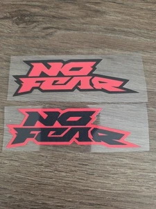 2X NO FEAR  Red & Black Outlined DECAL STICKER Raises UV DTF Waterproof 4in - Bild 1 von 5