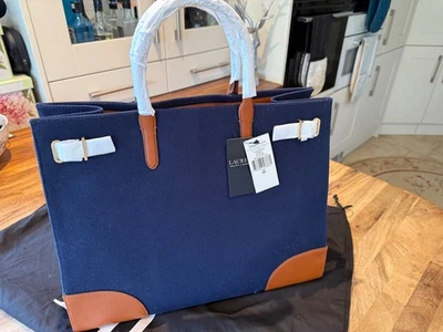 Ralph Lauren Handbag / Tote Bag - Blue - BNWT - RRP £319 - Image 1 of 4