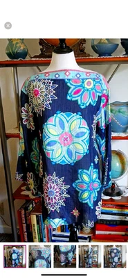 Túnica de gasa de algodón estampada multicolor EMILIO PUCCI talla S Foto 1 de 4