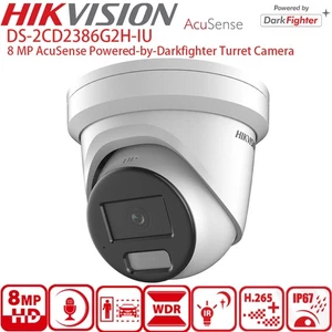 Hik 8MP AcuSense Powered-by-Darkfighter Turret IP Camera DS-2CD2386G2H-IU - Picture 1 of 6