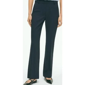 Brooks Brothers Women's Navy Stretch Wool Flare LegTrousers sz 10 NEW - Picture 1 of 4