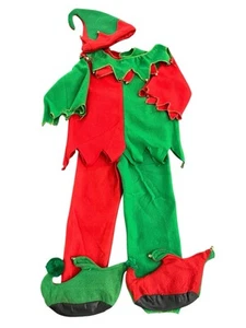 Disfraz de Santa’s Elf Niño 6 Piezas Rojo Verde Talla 7/8 Juvenil Unisex Rojo Verde - Imagen 1 de 4