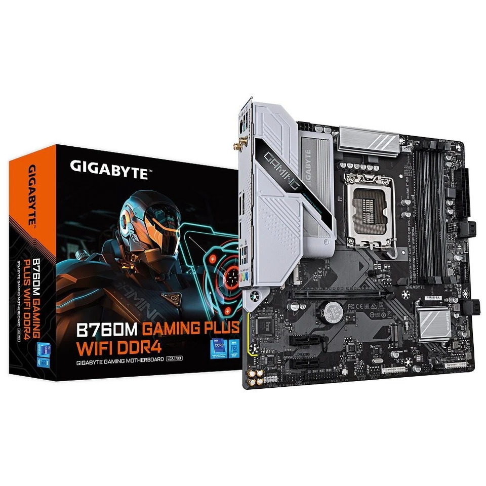 GIGABYTE B760M GAMING PLUS WIFI DDR4 LGA 1700 Intel B760 M-ATX Motherboard with