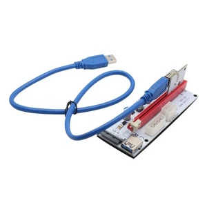 Carte Riser PCI-E 008s 1x à 16x Extension de Carte Adaptateur, 4 Broches SATA - Photo 1/4