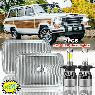 2x Faros LED 5x7" 7x6" para Jeep Wagoneer 1979 1980 1981 1982 1983 1984-1990 Foto 1 de 4