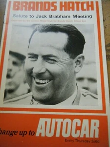 PROGRAMME SALUTE TO JACK BRABHAM BRANDS HATCH 1970 DAVE BRODIE DAVID PURLEY LOLA - Picture 1 of 7
