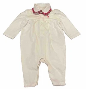 Mono de algodón blanco Ralph Lauren talla 3 meses para niñas L.S. Cuello con volantes - Imagen 1 de 4