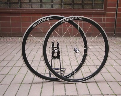 Campagnolo Shamal Black / 9 10 Sp / Clincher Wheel Set Bora Chorus Record Vento - Bild 1 von 4