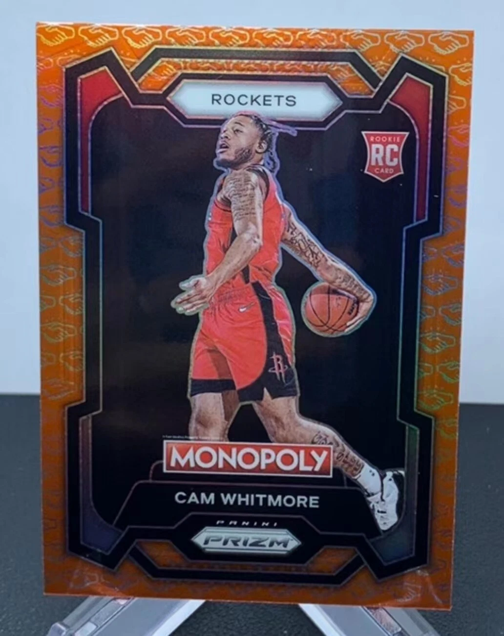 Cam Whitmore 2023-24 Panini Prizm Monopoly Orange Handshake Rockets #31 -4.28