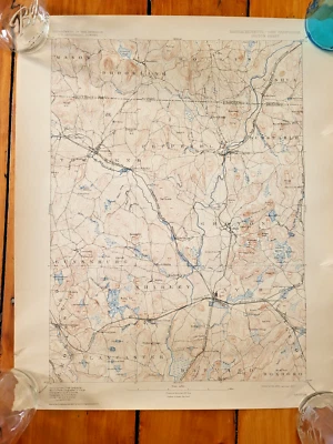 Groton Massachusetts / NH Geological Survey Topo Map 1893 Edition 1923 Reprint - Image 1 of 4