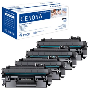 4PK Black CE505A Toner Cartridge for HP 05A LaserJet P2035 P2035n P2055dn toner - Imagen 1 de 8
