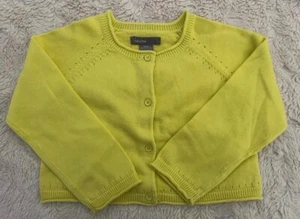 Baby Gap Girl Knit Button Up Cardigan Sweater 12-18 months NWT Neon Green - Picture 1 of 3