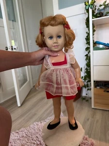 1960s Chatty Cathy Mattel 19" Doll, Original Oufit. Missing Pull String - Picture 1 of 8