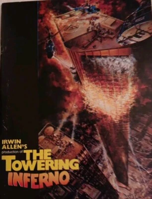 The Towering Inferno Paul Newman McQueen vintage movie program 1974 Irwin Allen - Image 1 of 4