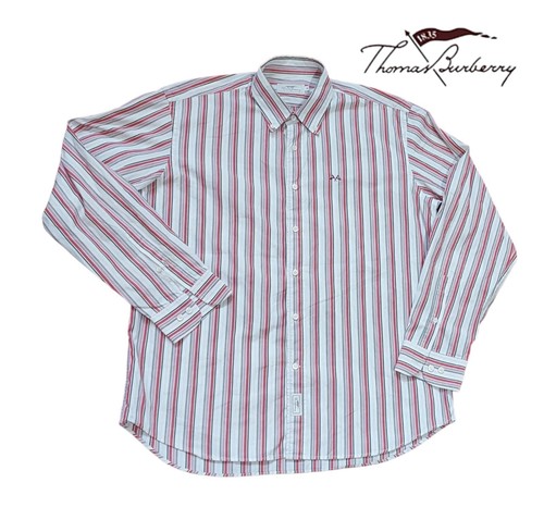 Thomas Burberry Shirt for Men's Casual Regular Fit Down Button Dress Size XL