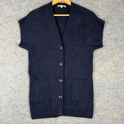 Uniqlo 100% Cashmere Cardigan Sweater Womens Small Long Short Sleeve Button Knit - Image 1 of 4