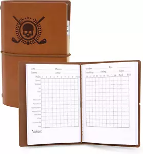 Libro Scorecard Golf Pelle Golf Diario Quaderno con Matita Golf Cantiere - Foto 1 di 12