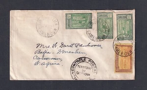 FRANCE CAMEROON 1941 WW2 MULTIPLE ISSUES ON CENSORED COVER SANGMELIMA TO BAFIA - Picture 1 of 1