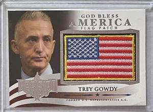 TREY GOWDY 2020 DECISION GOD BLESS AMERICA FLAG PATCH RELIC U.S. REP / FOX NEWS - Picture 1 of 2